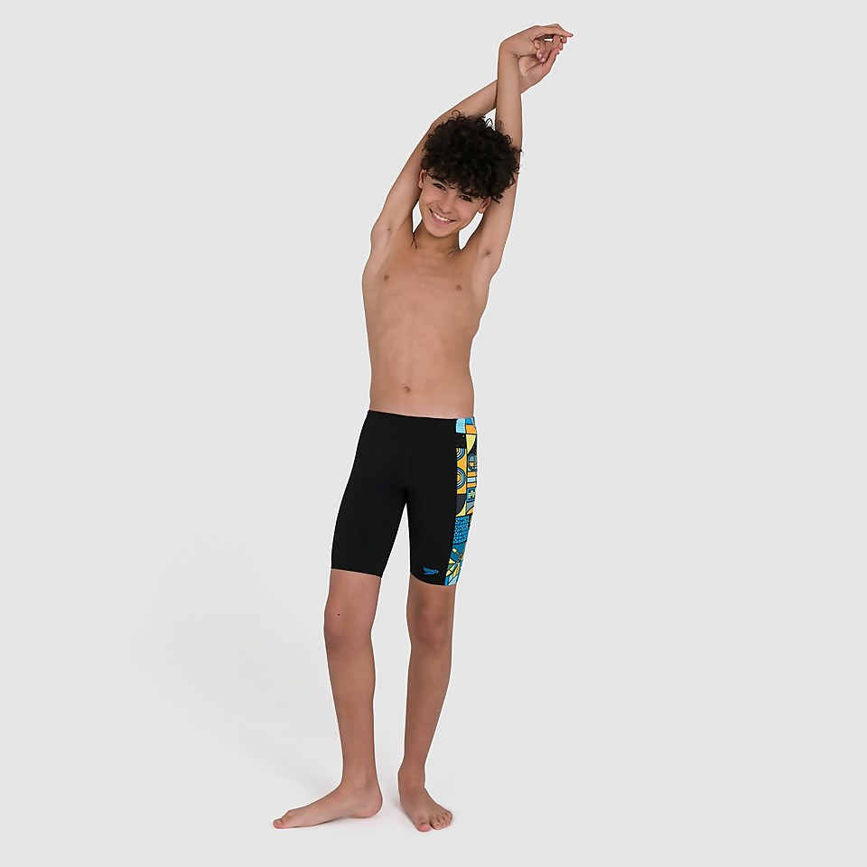 Boys' Allover Panel Jammer Black