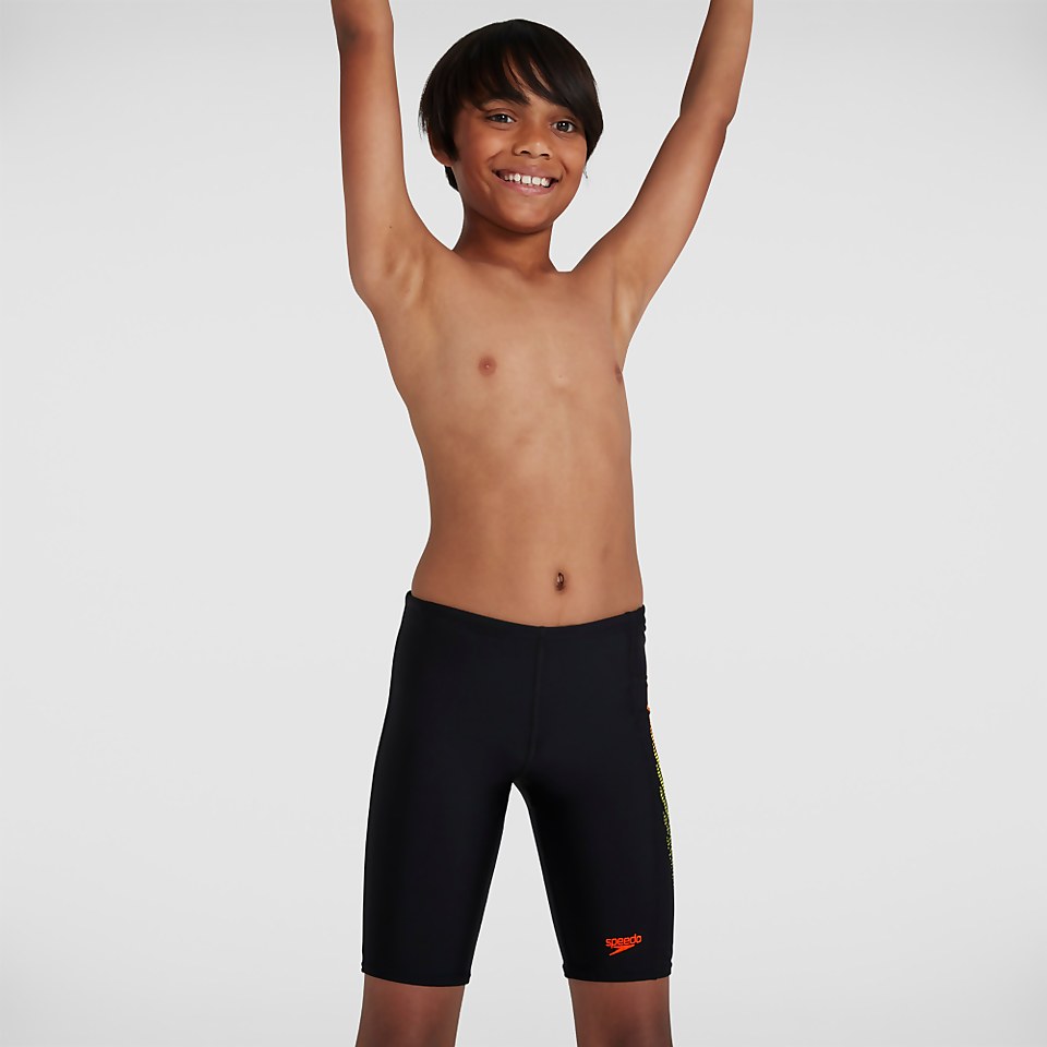 Boys' Plastisol Placement Jammer Black