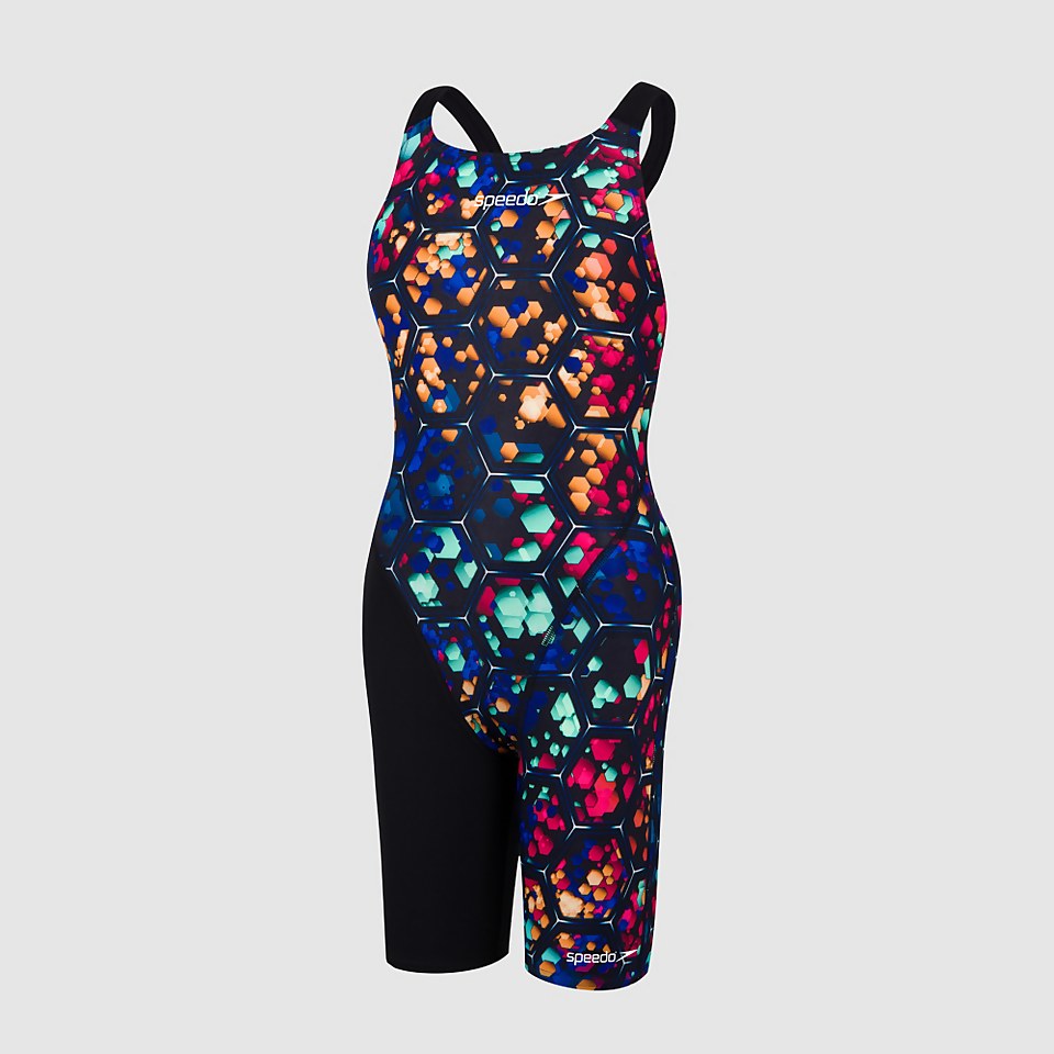 Mädchen Fastskin Junior Endurance+ Openback Kneeskin in Schwarz