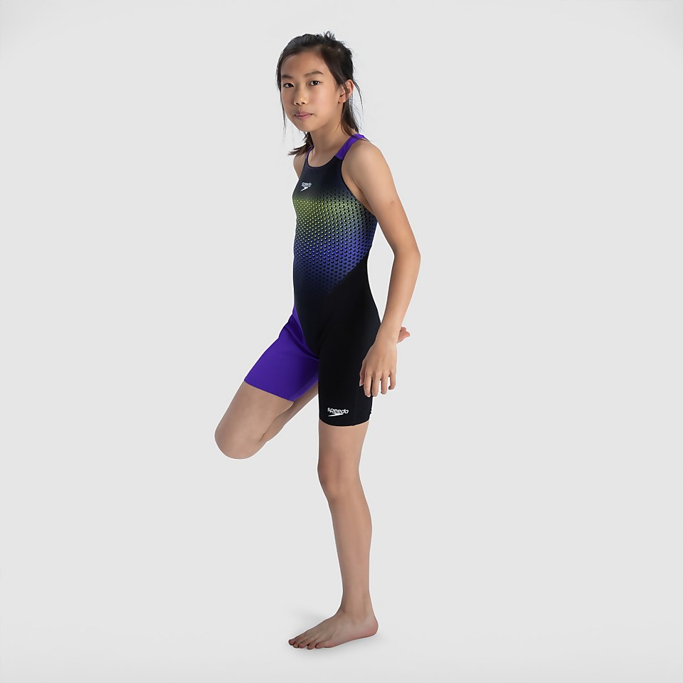 Girls' Fastskin Junior Endurance+ Openback Kneeskin Black