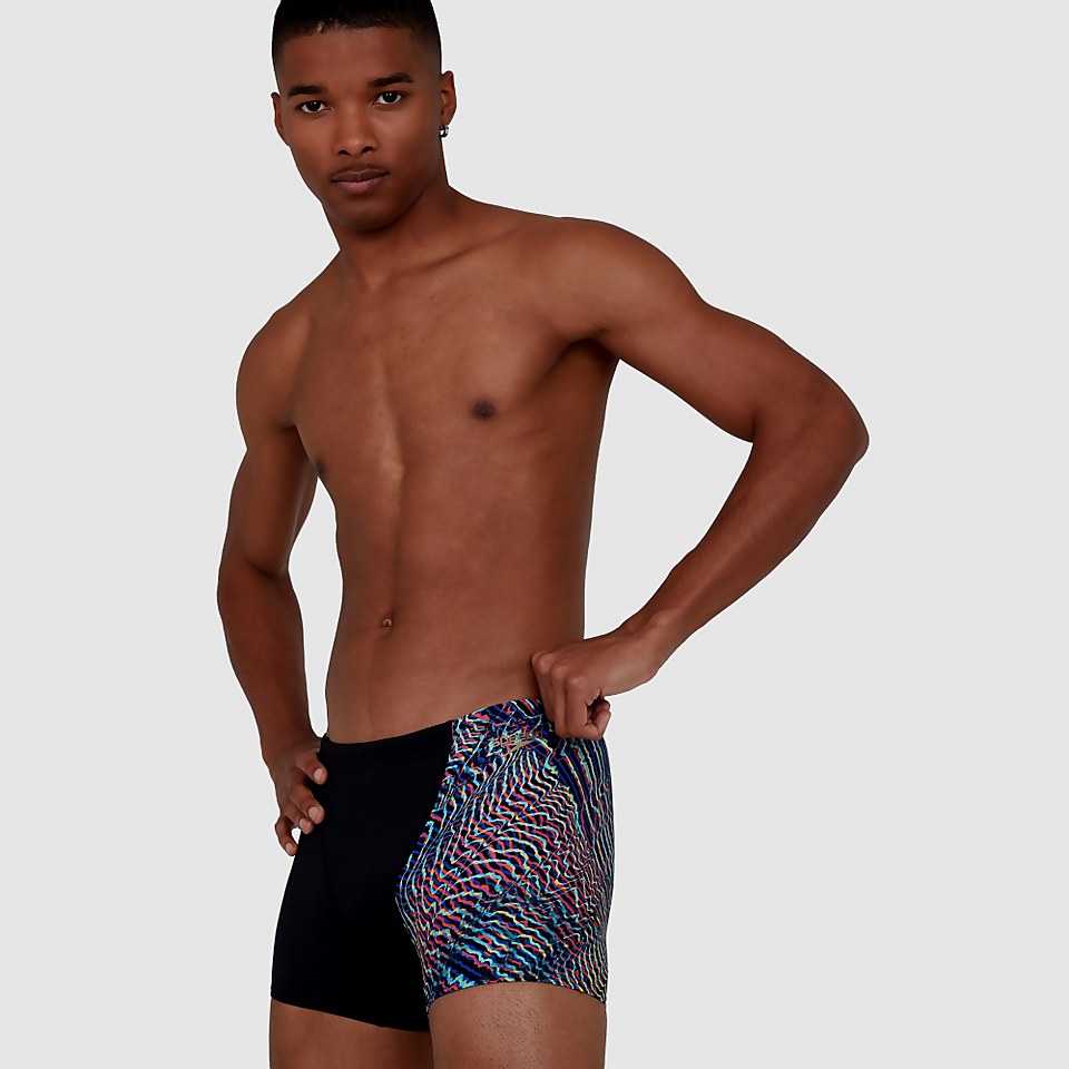 Men's ColourRipple Digital V-Cut Aquashort Black