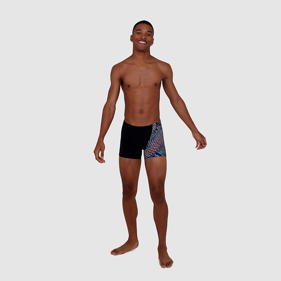Men's ColourRipple Digital V-Cut Aquashort Black