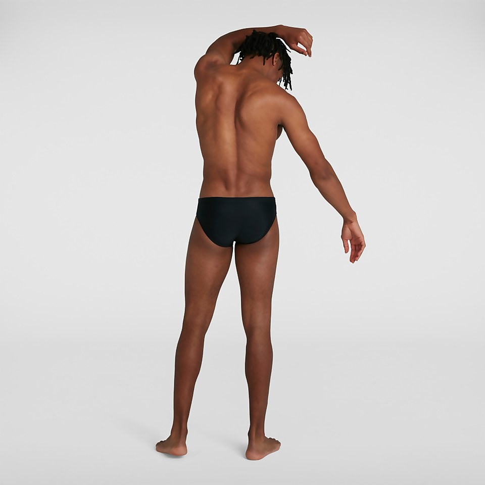 Men's Hexagonal Tech Placement 7cm Brief Black