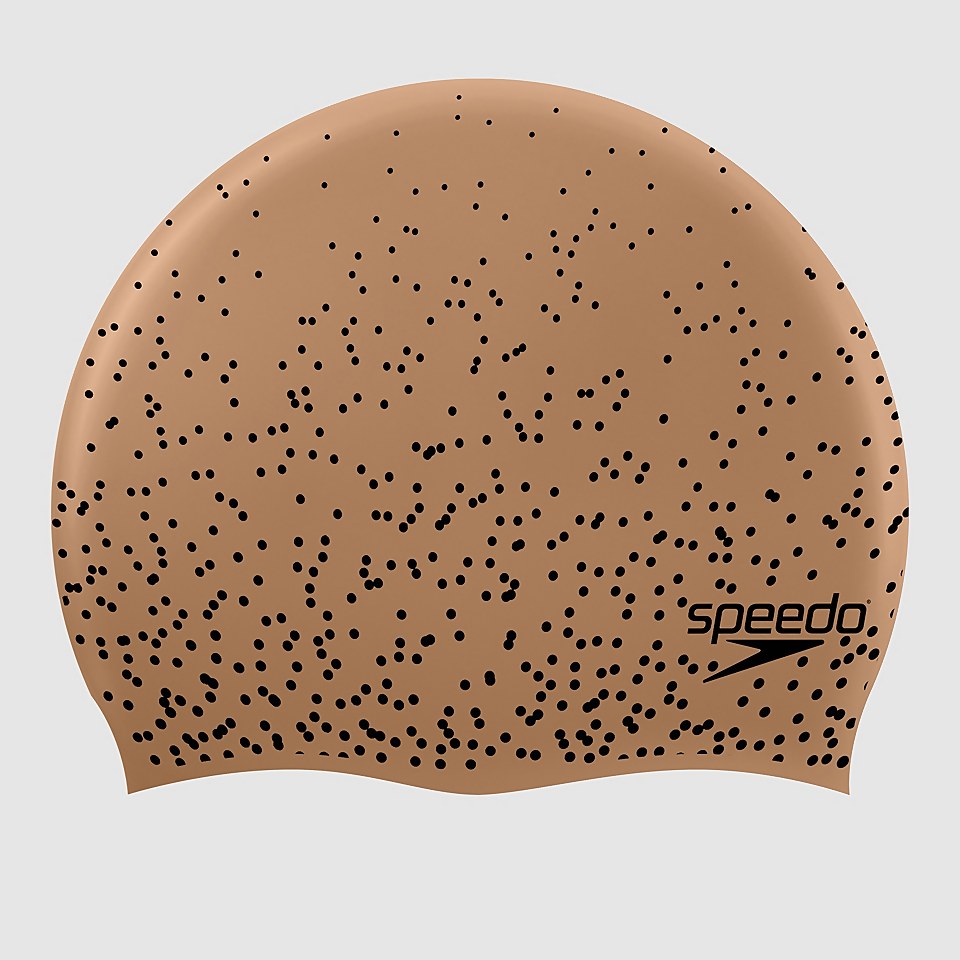 Unisex Long Hair Badekappe mit Print in Gold