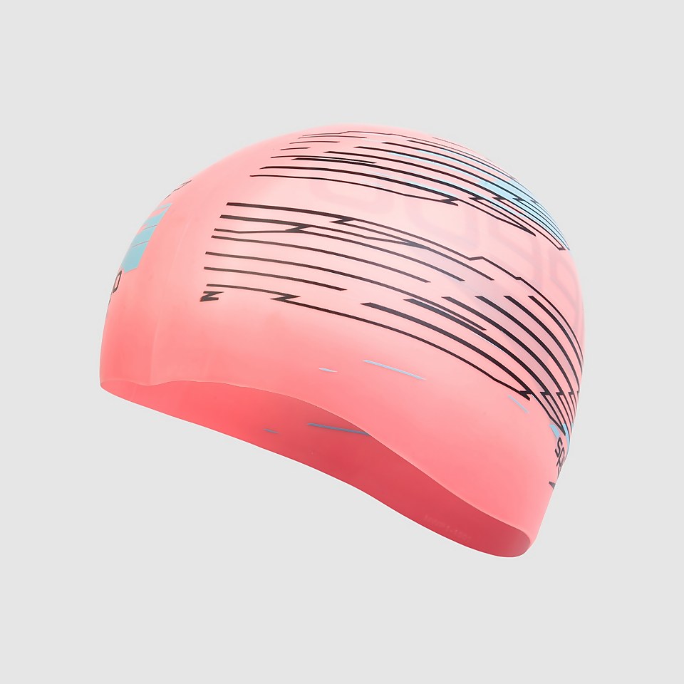 Bonnet de bain Enfant Réversible Slogan Rose