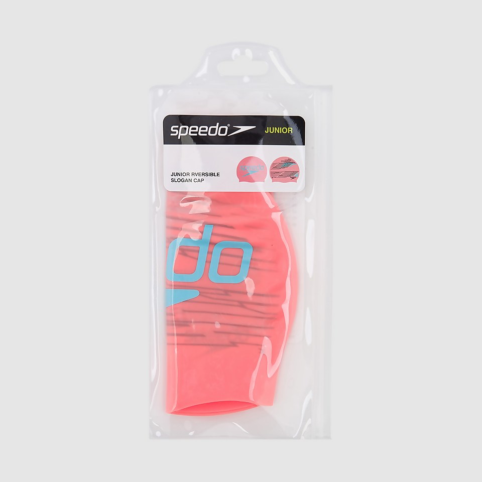 Bonnet de bain Enfant Réversible Slogan Rose