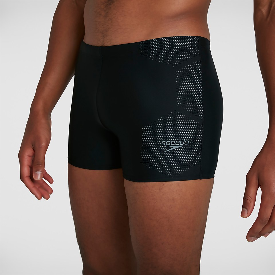 Men's Hexagonal Tech Placement Aquashort Black