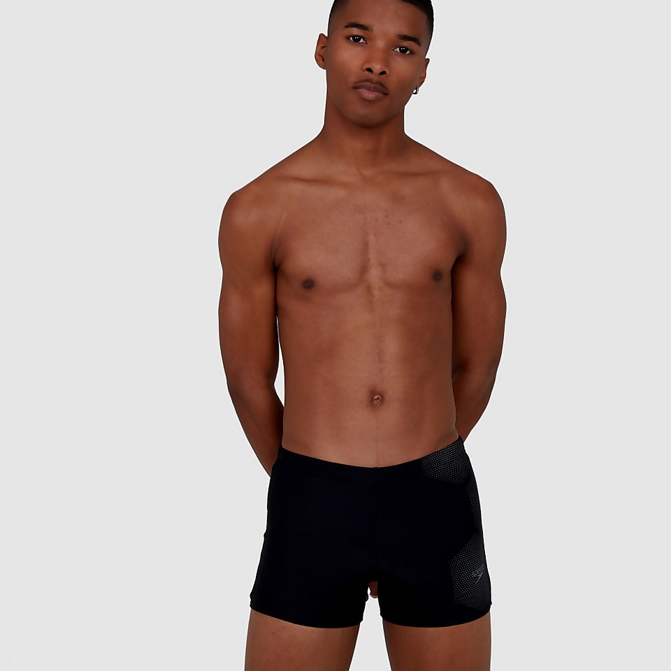 Men's Hexagonal Tech Placement Aquashort Black
