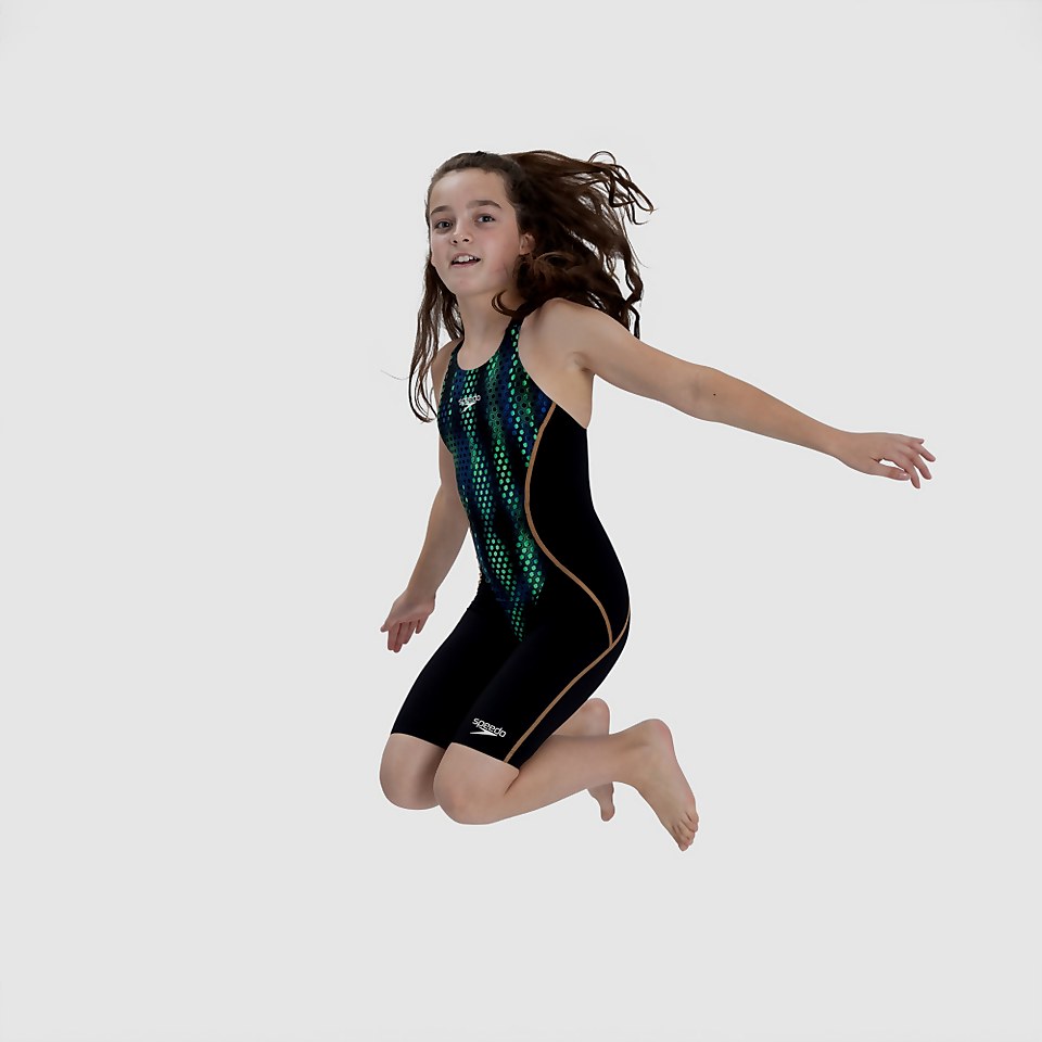 Girls' Fastskin Junior LZR Racer X Openback Kneeskin Blue