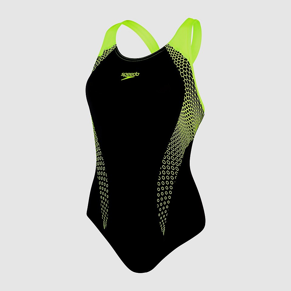 Women's Placement Laneback Swimsuit Black