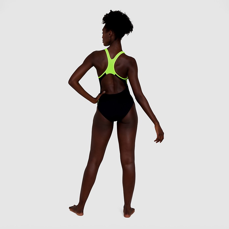 Women's Placement Laneback Swimsuit Black