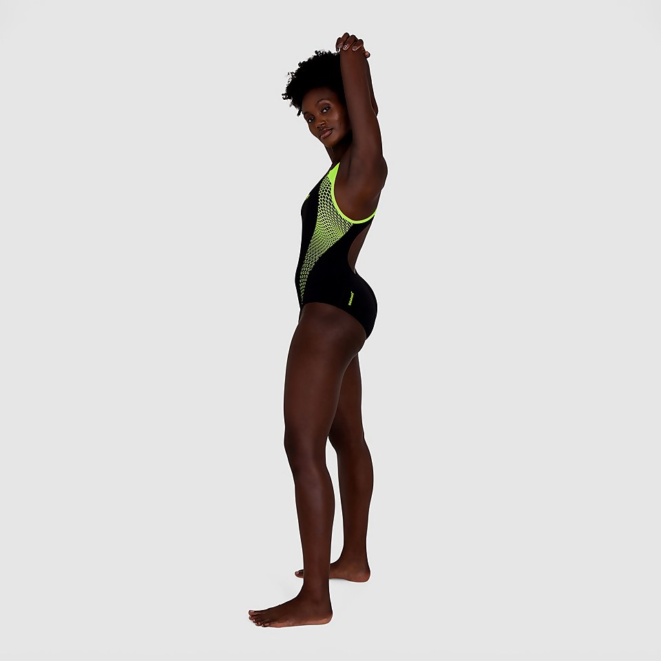 Women's Placement Laneback Swimsuit Black