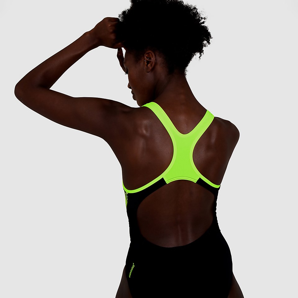 Women's Placement Laneback Swimsuit Black