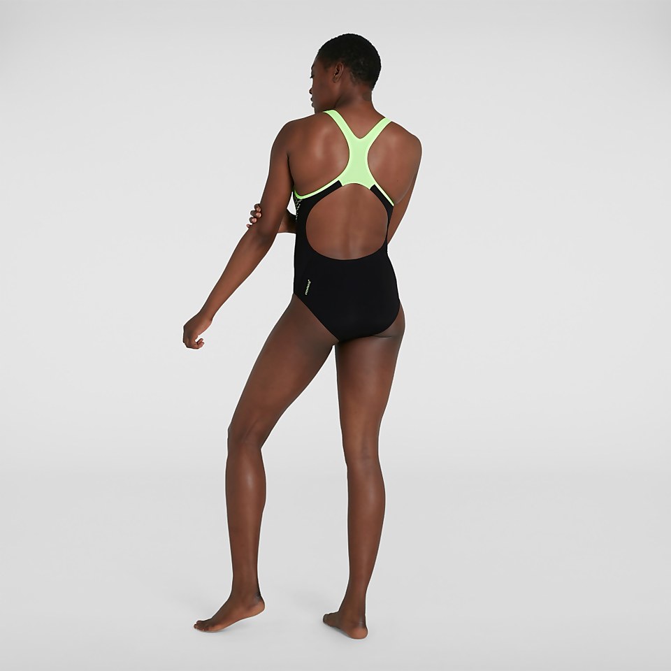 Women's Placement Laneback Swimsuit Black