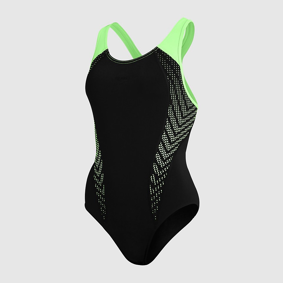 Women's Placement Laneback Swimsuit Black