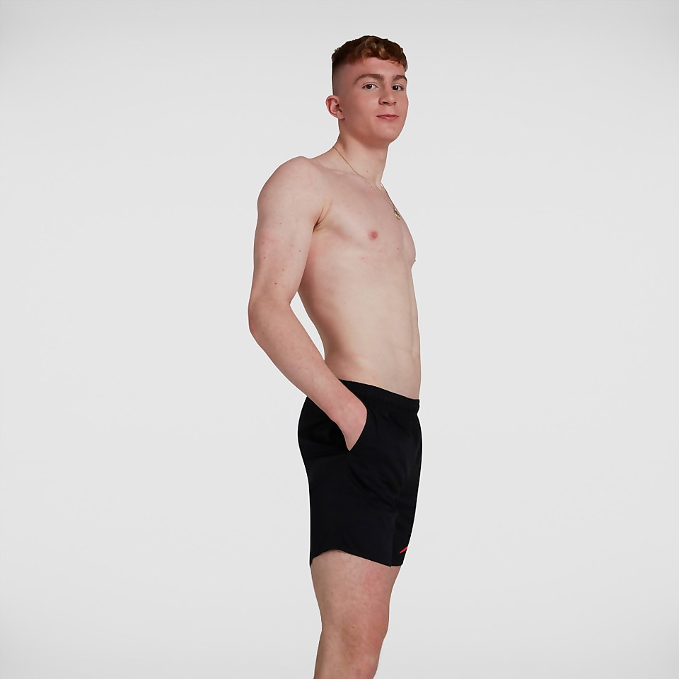 Herren Sport Logo 16" Badeshorts in Schwarz