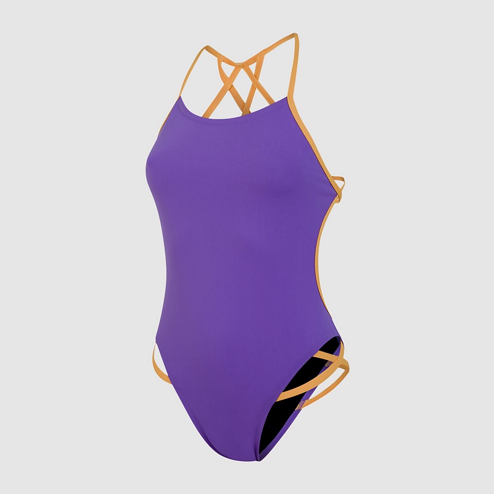 Women's Solid Freestyler Swimsuit Purple