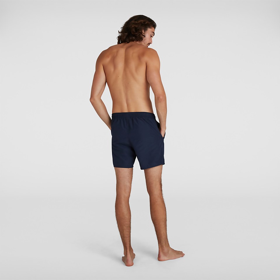 Men's Printed Trim 16" Swim Short Navy