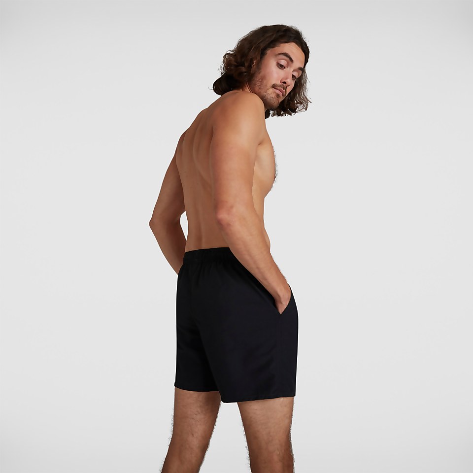 Men's Printed Trim 16" Watershort Black