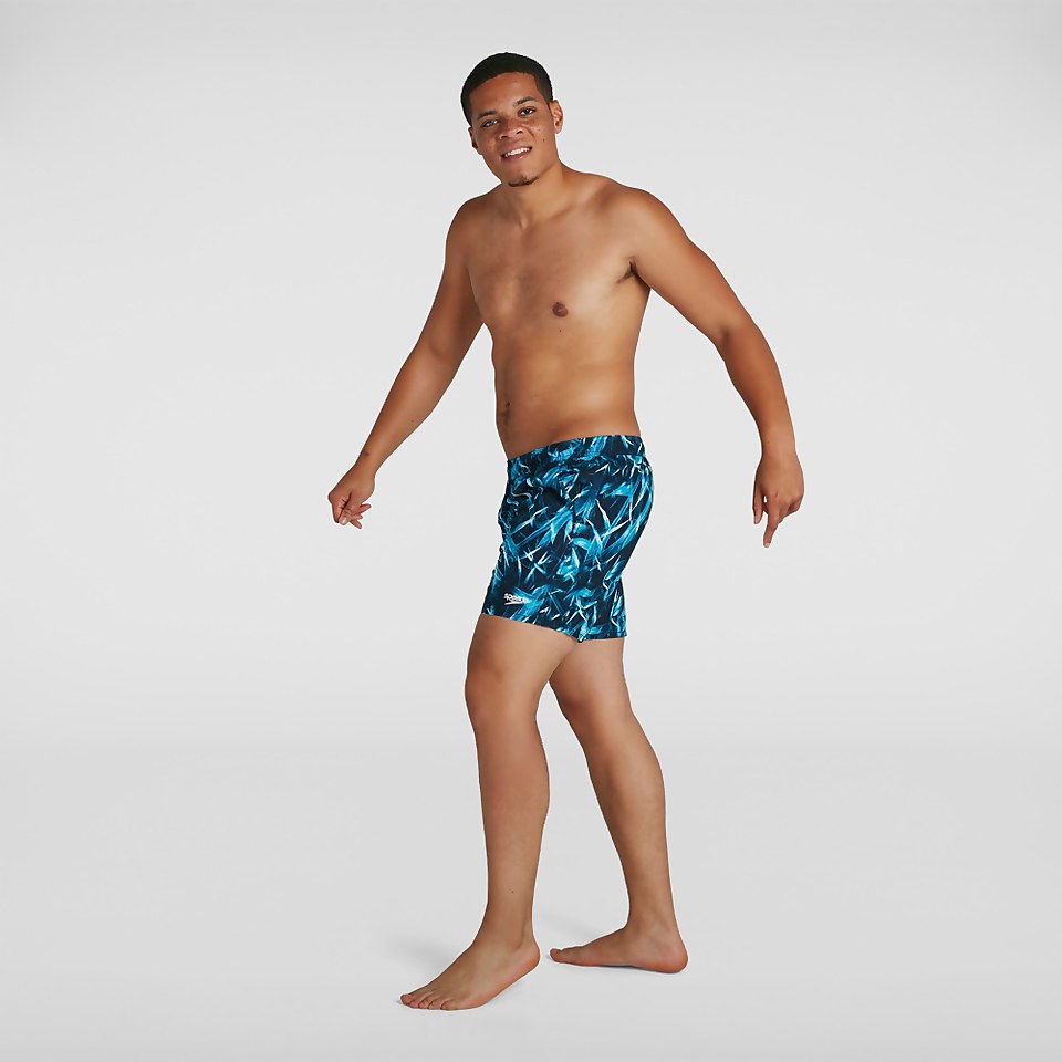 Men's Printed Leisure 16" Swim Short Navy