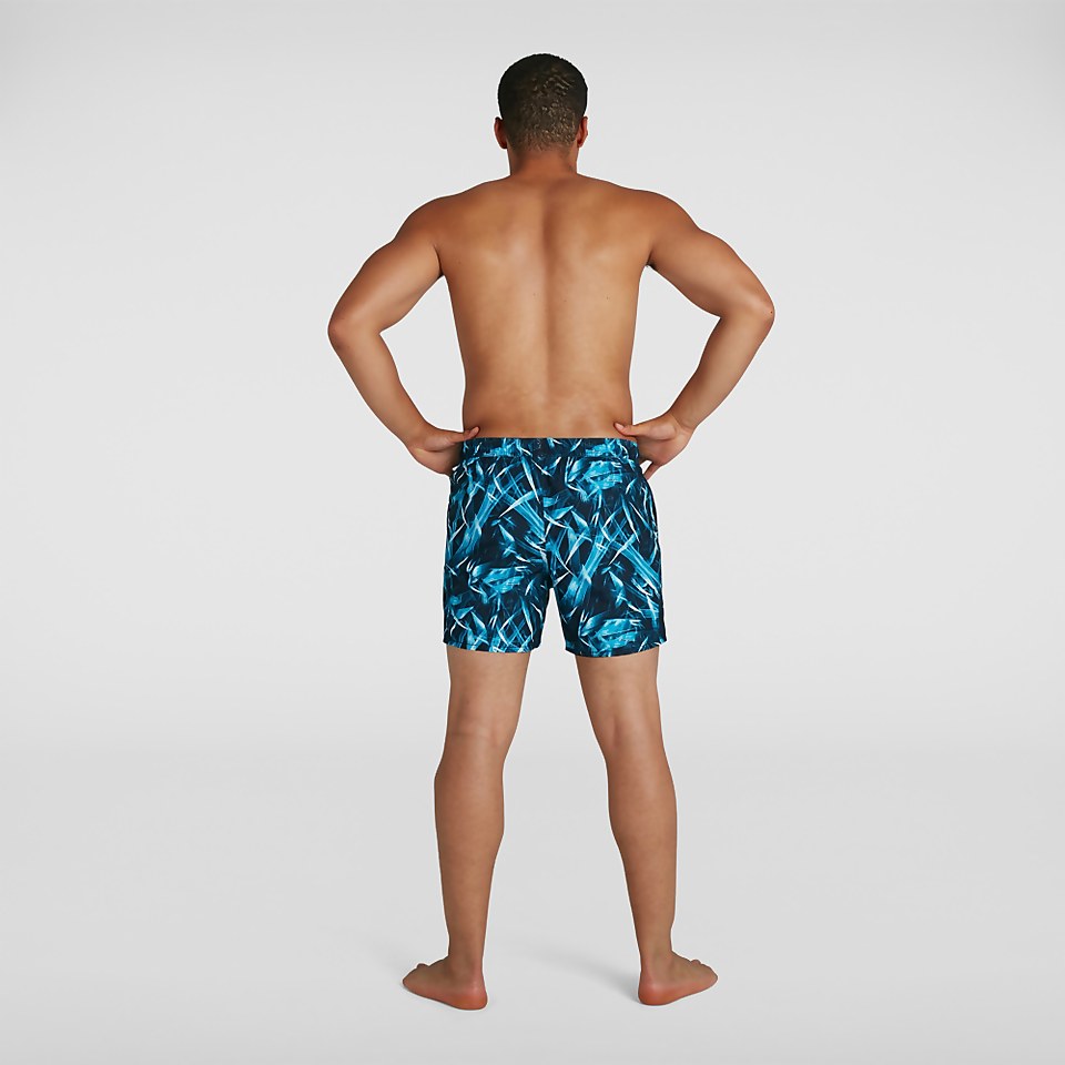 Men's Printed Leisure 16" Swim Short Navy