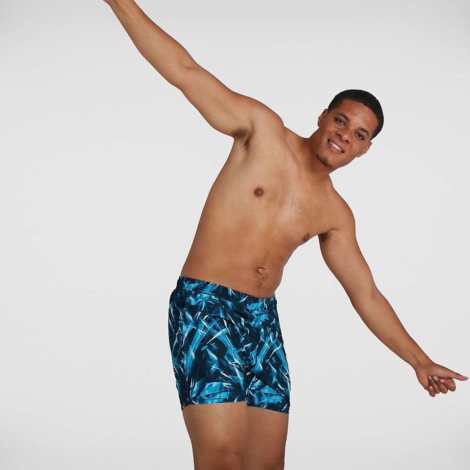 Men's Printed Leisure 16" Swim Short Navy