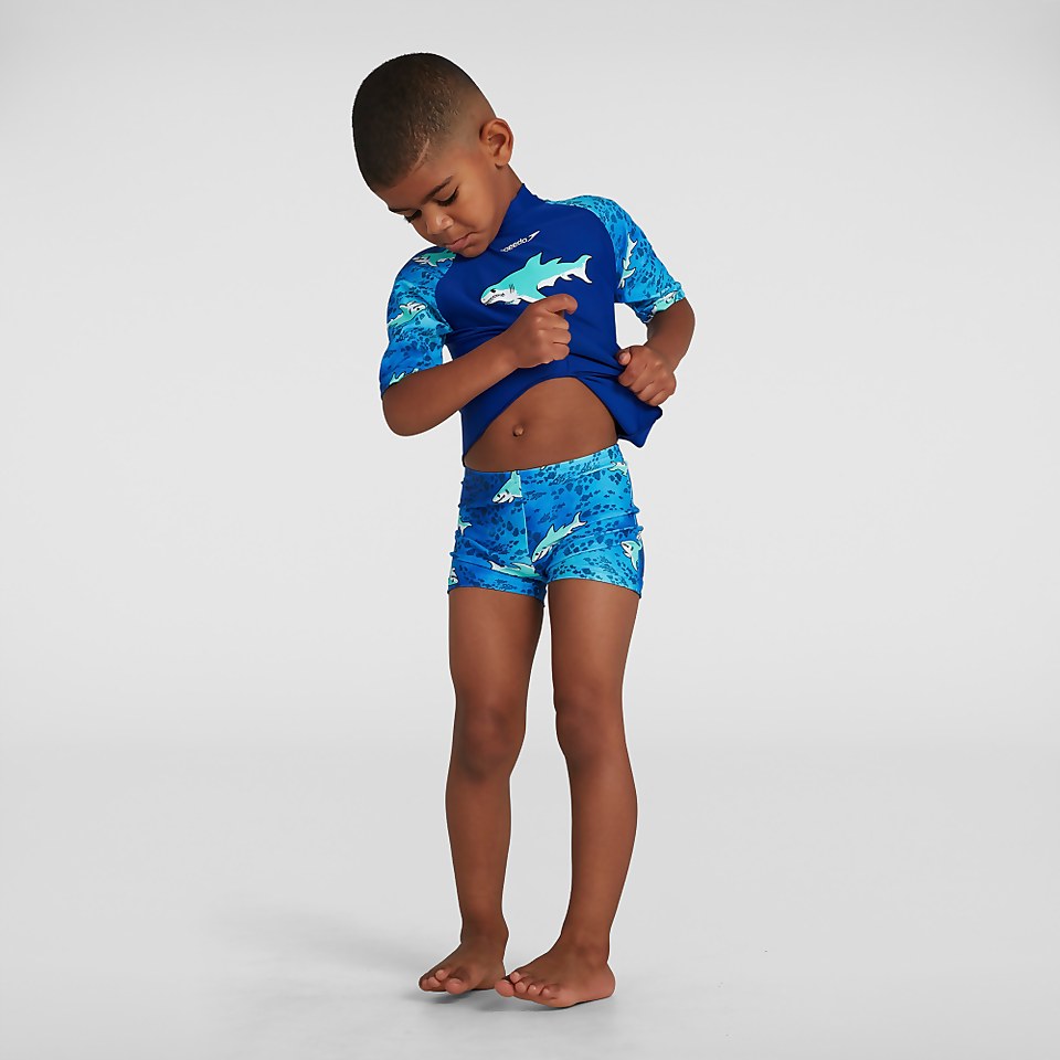 Infant Boys' Sun Protection Top and Short Blue