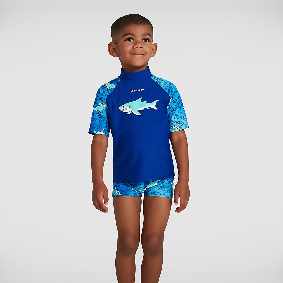 Infant Boys' Sun Protection Top and Short Blue