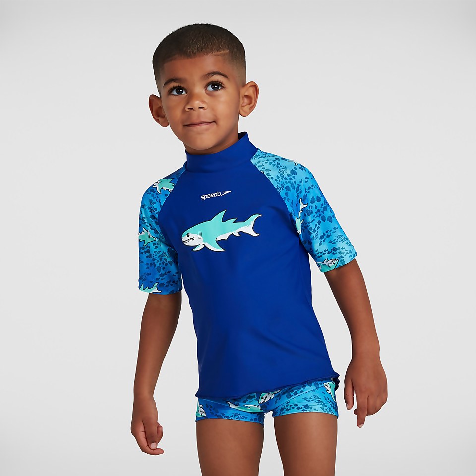 Infant Boys' Sun Protection Top and Short Blue