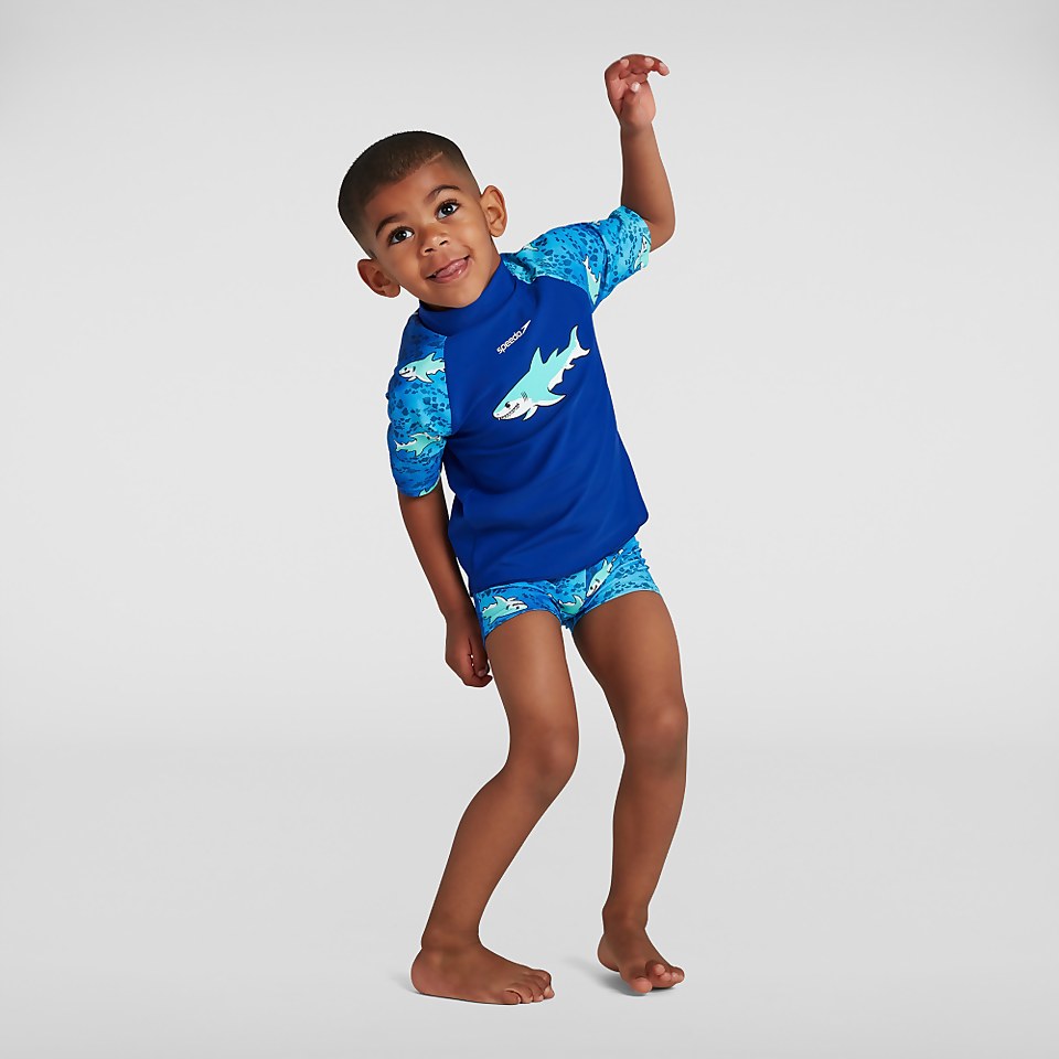 Infant Boys' Sun Protection Top and Short Blue