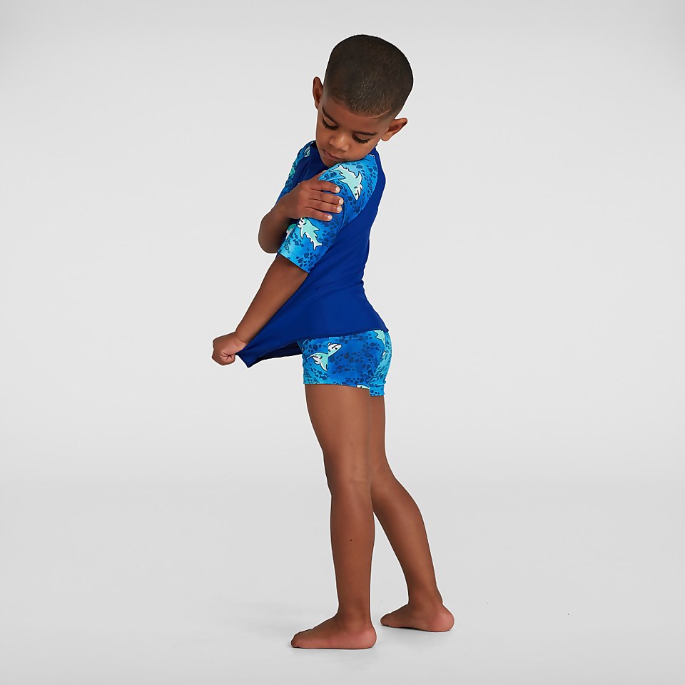 Infant Boys' Sun Protection Top and Short Blue