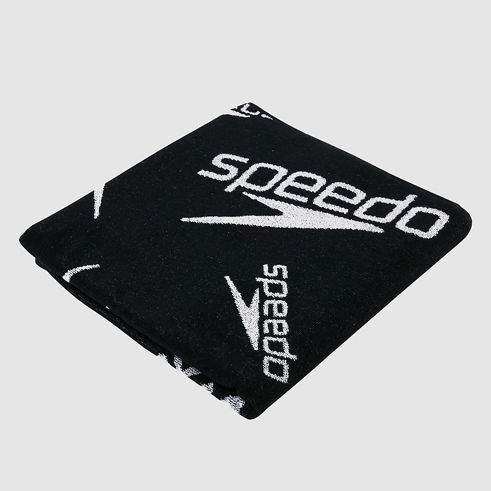 Unisex Boom Allover Handtuch in Schwarz