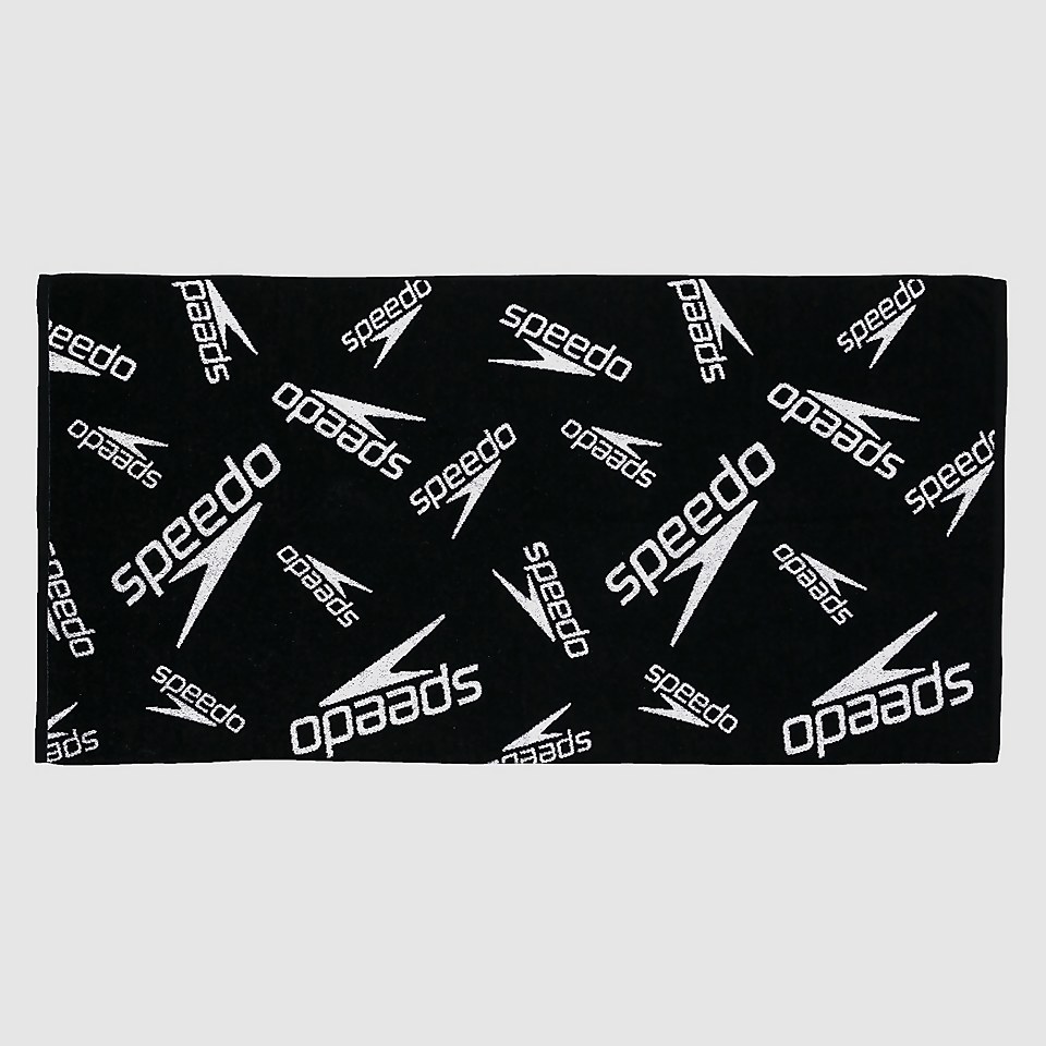 Unisex Boom Allover Handtuch in Schwarz