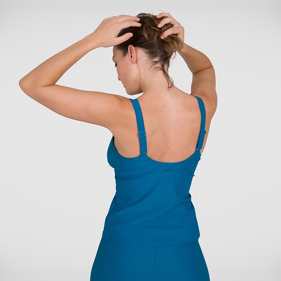 Women's Scoop Back Boyleg Tankini Teal