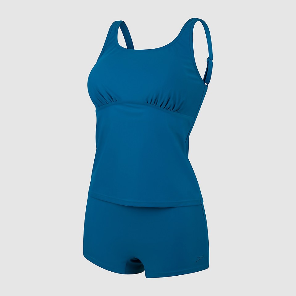 Women's Scoop Back Boyleg Tankini Teal