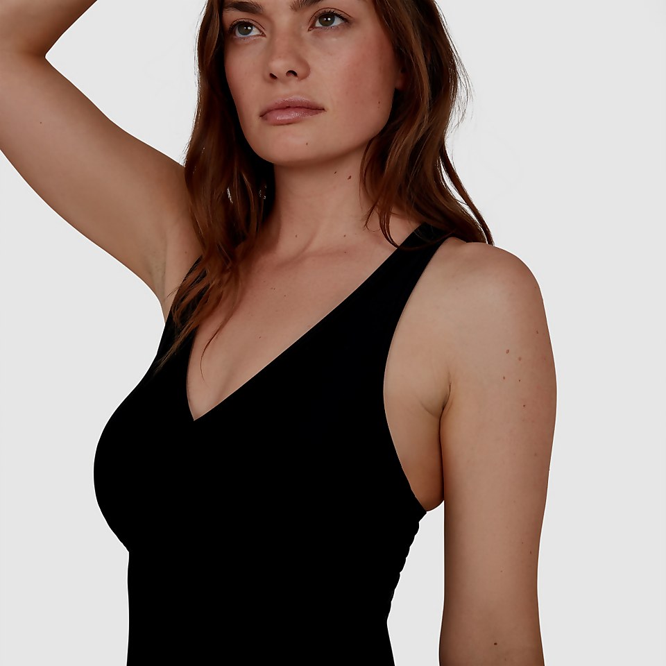Solid Wrapover Legsuit Black