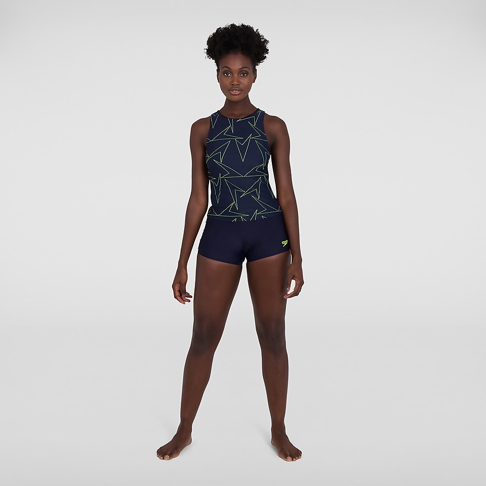 Women's Boomstar Allover Tankini Boyleg Short Navy