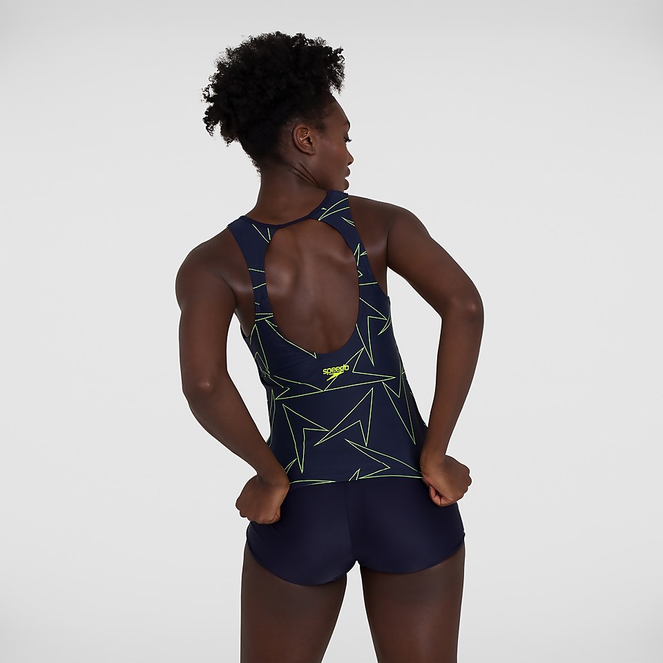 放送大学 割引 Women's Navy Short Boyleg Tankini Allover Boomstar ボトムス