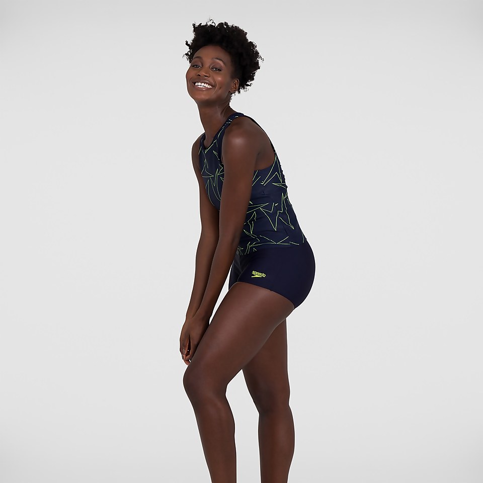 Women's Boomstar Allover Tankini Boyleg Short Navy