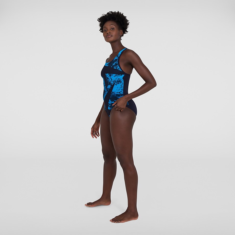 Women's Boomstar Placement Flyback Swimsuit Navy