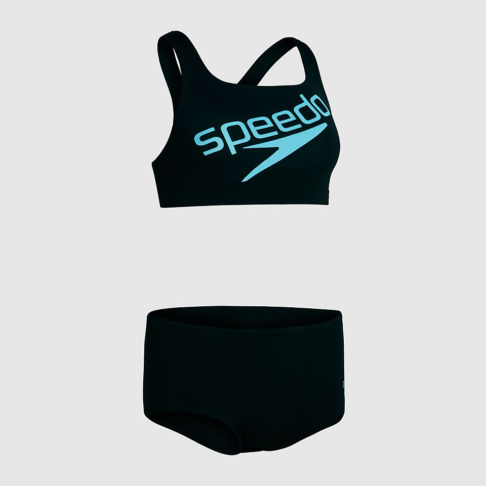Damen Boom Logo Placement Bikini in Schwarz