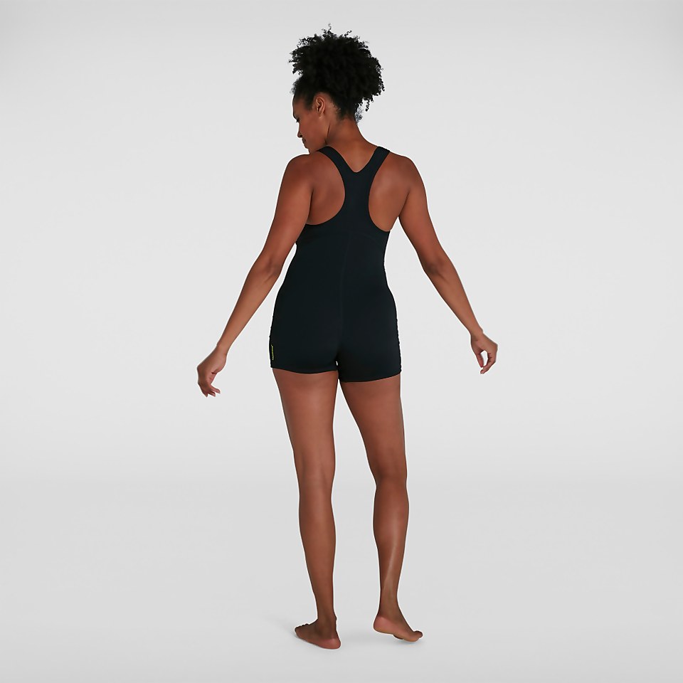 Women's Placement Racerback Legsuit Black