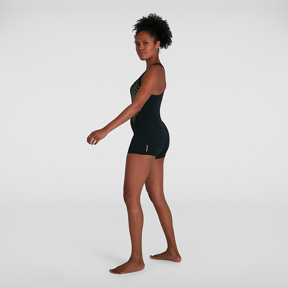 Women's Placement Racerback Legsuit Black