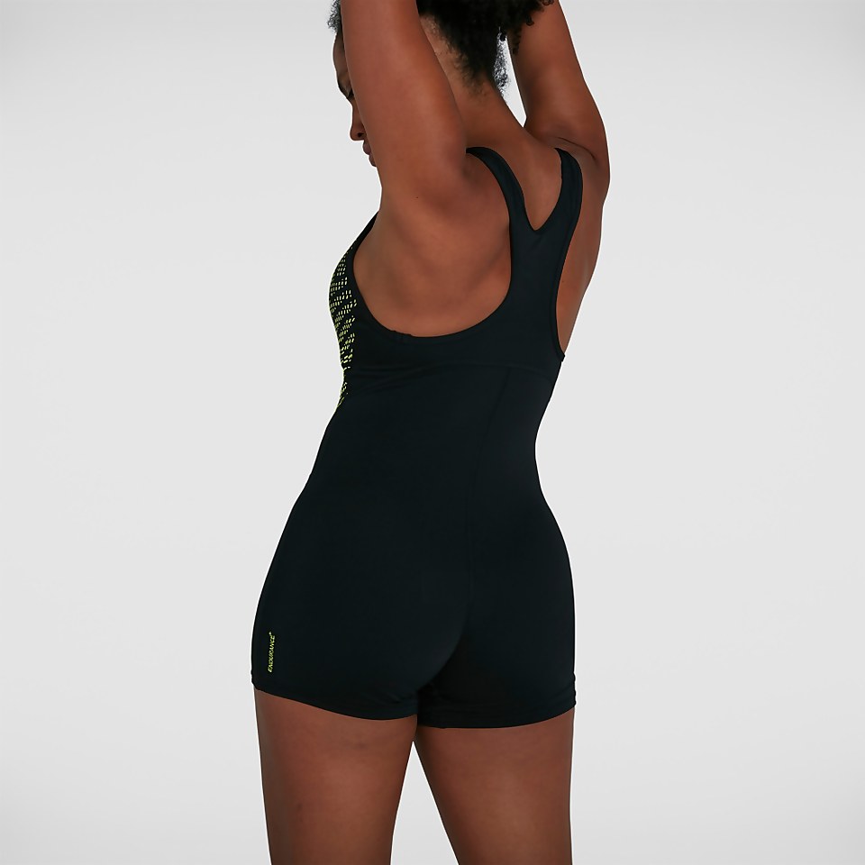 Women's Placement Racerback Legsuit Black