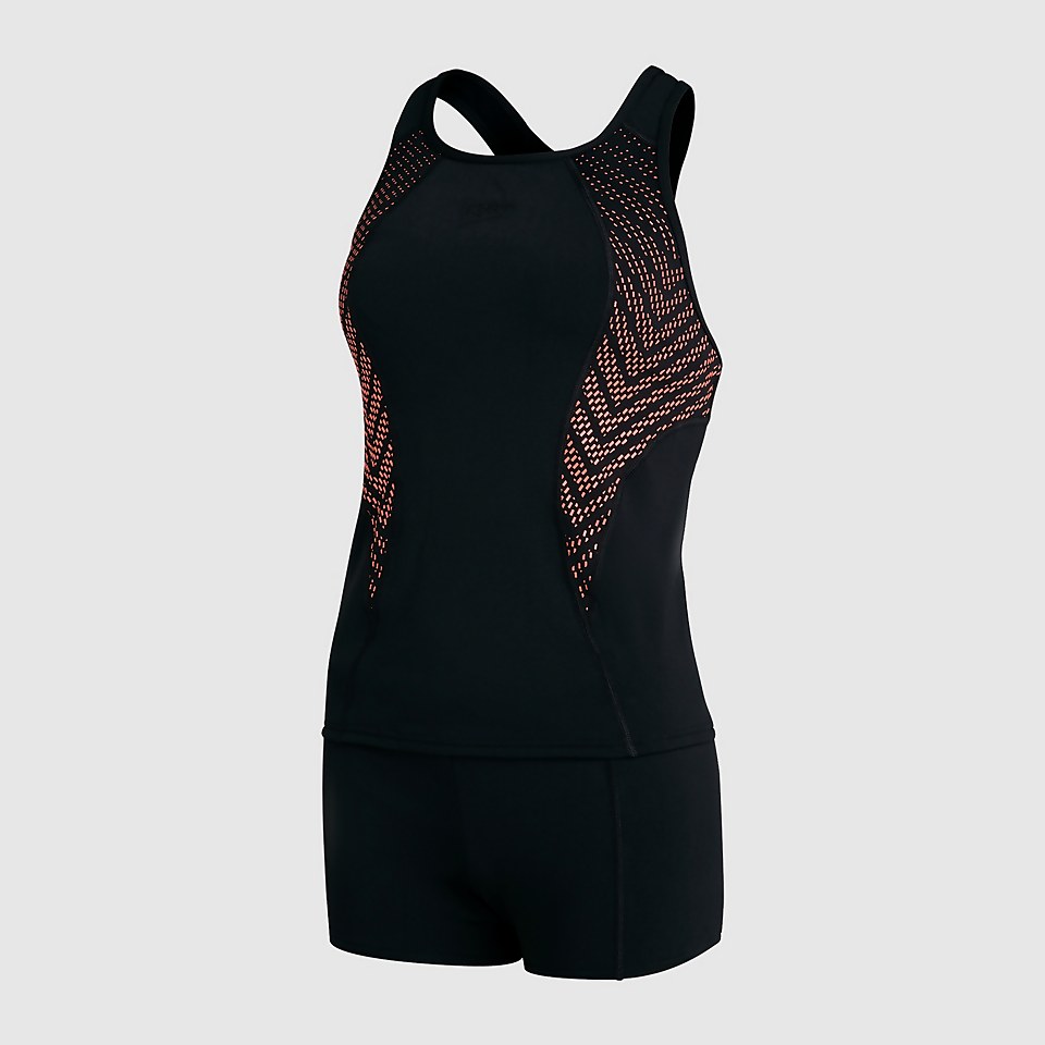 Tankini Femme Placement Dos nageur noir