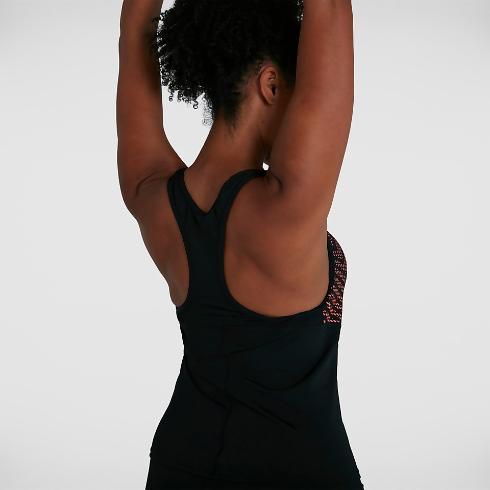 Tankini Femme Placement Dos nageur noir