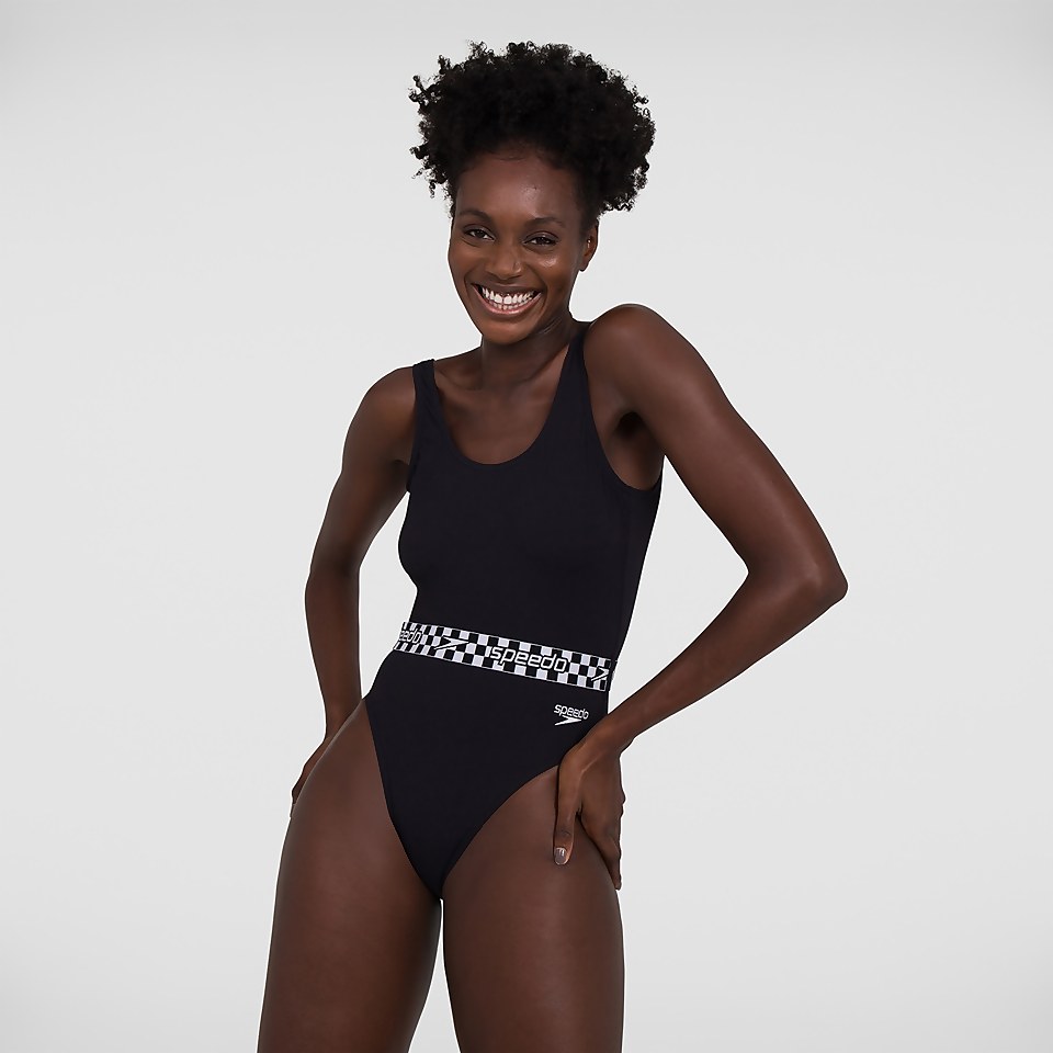 Belted Deep U-Back Badeanzug