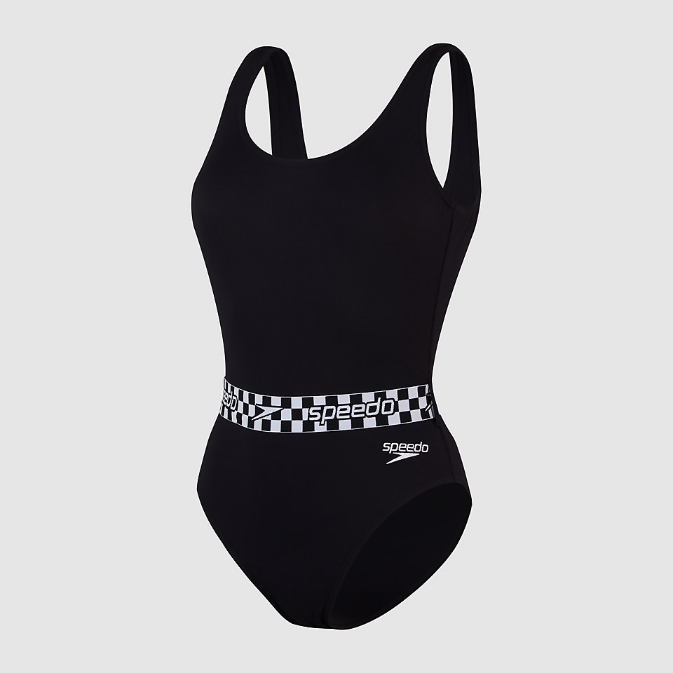 Belted Deep U-Back Badeanzug
