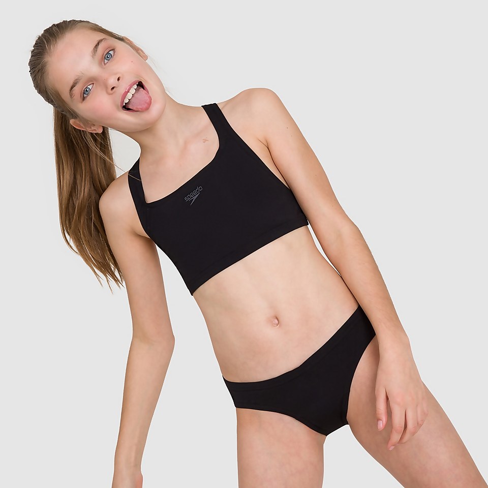 Girls' Essential Endurance+ Medalist Swimsuit Black