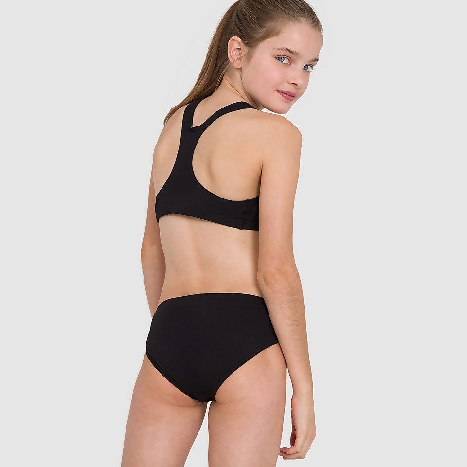 Girls' Essential Endurance+ Medalist Swimsuit Black